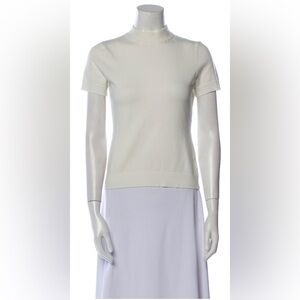MILLY Mock Neck Short Sleeve T-Shirt